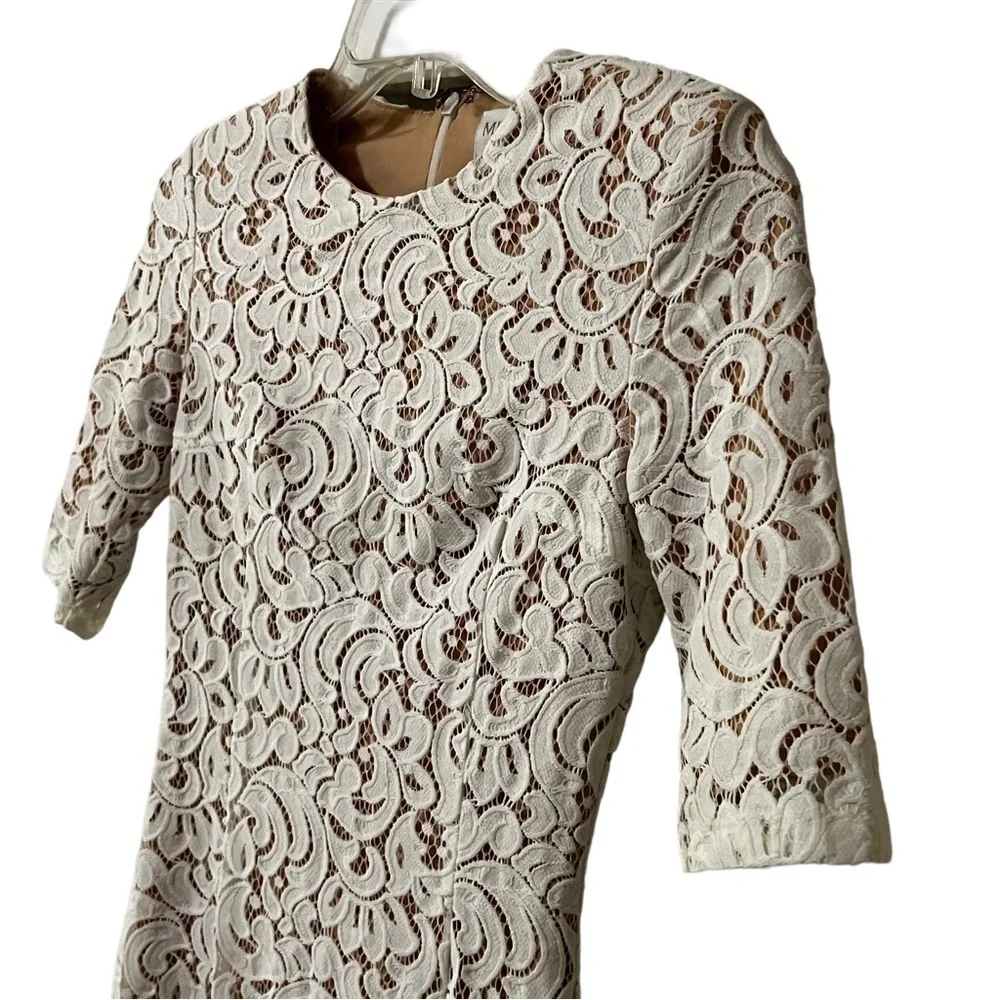 Misha Collection Rosie Lace Midi Dress XS Off white fairy whimsical feminine